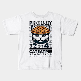 Cat Eat Pi3 Kids T-Shirt